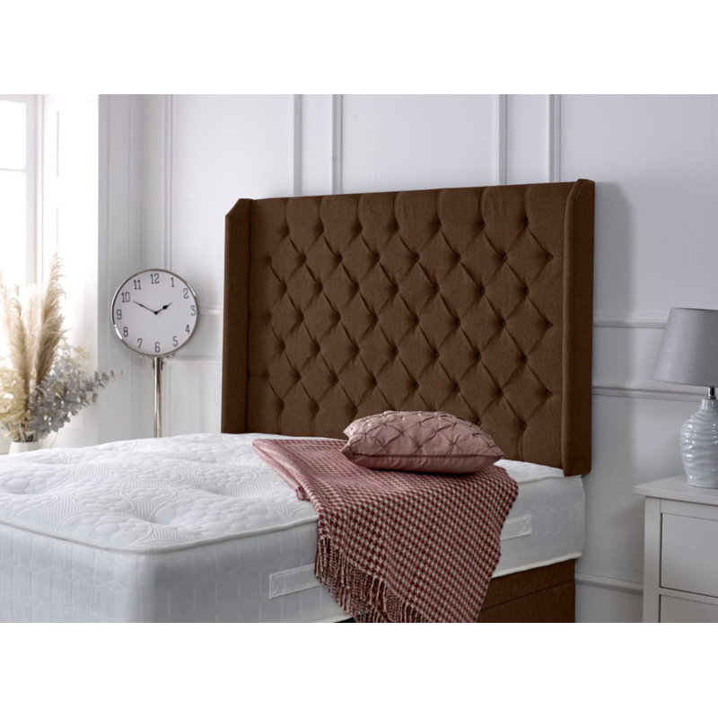 Upholstered Headboard, Brown Chenille, Single (3')
