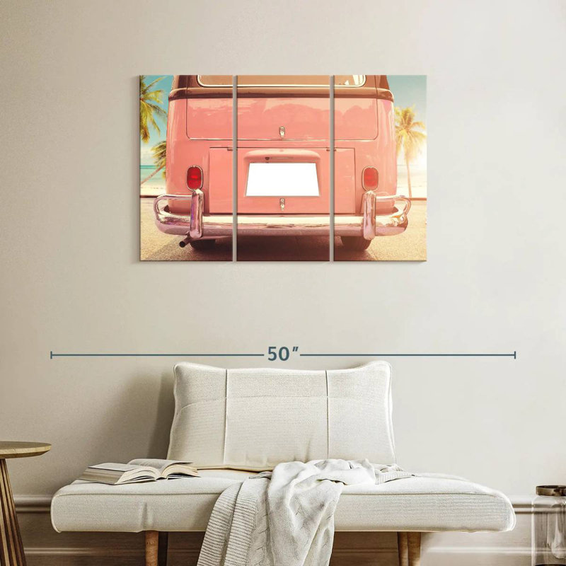 Mehar Beachside Pink Van, H 24 po x l 38 po