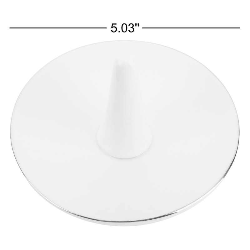 White Ceramic Jewelry Ring Holder
