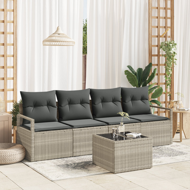 120cm Wide Patio Sofa with Cushions