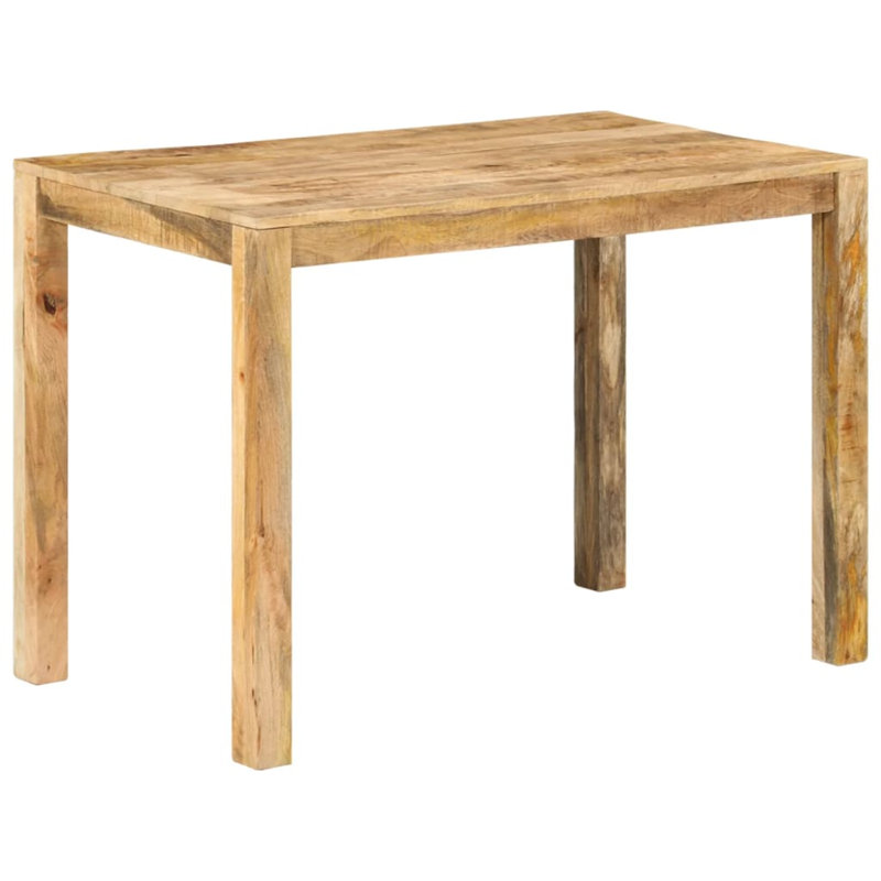 Table de salle à manger en bois massif, Bois de manguier massif, L 21,7 po x L 43,3 po