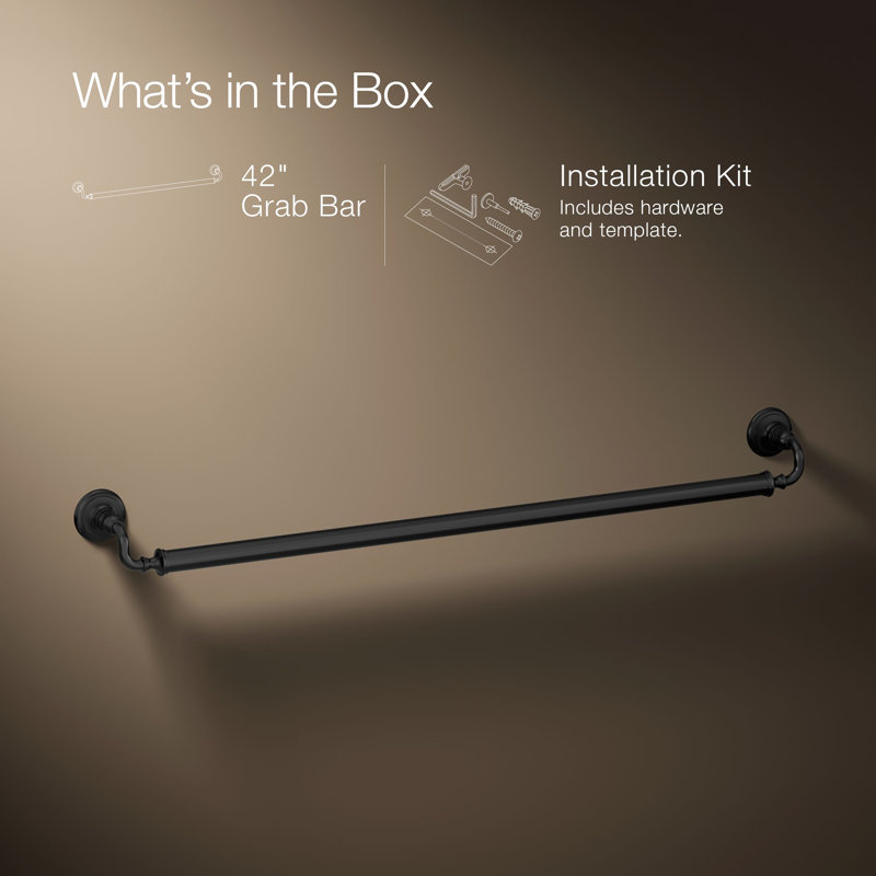 Artifacts Grab Bar, 42"W, Matte Black