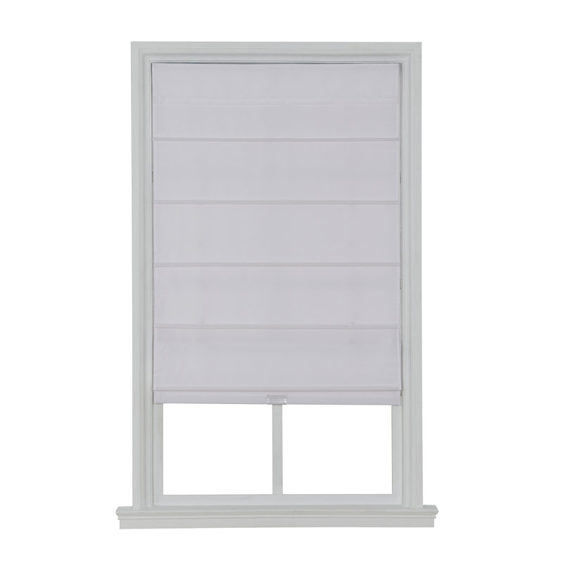 Blackout Roman Shade, 31"W x 64"L, White