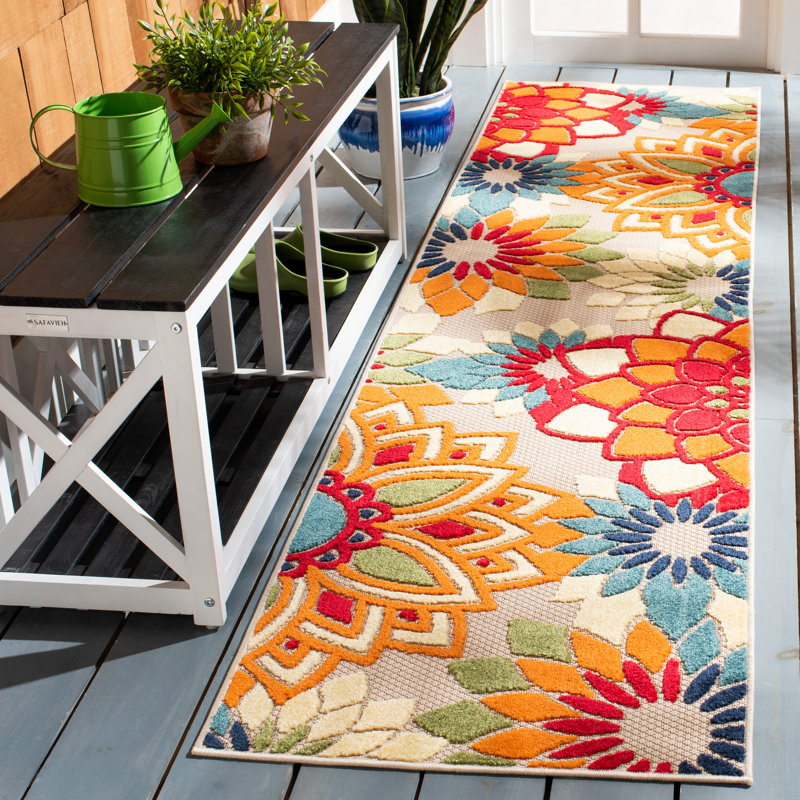 Stephine Performance Floral Indoor/Outdoor Area Rug, Runner 2'2" x 5'