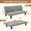 Canapé-lit futon convertible 68,5 po, canapé-lit ajustable en similicuir avec structure en bois massif-1625598056