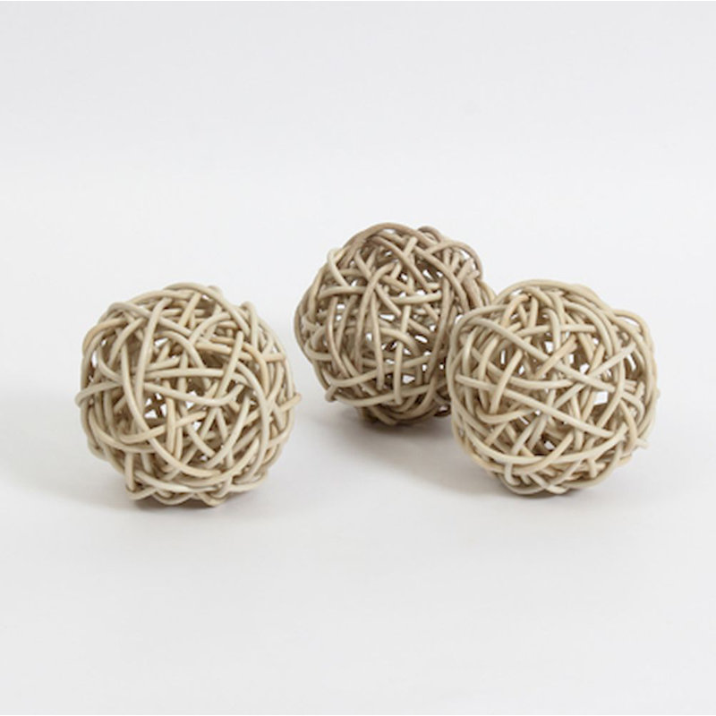 Sculpture boule en rotin Keaton
