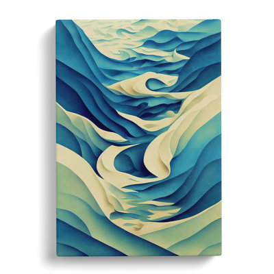 Ocean Sea Abstract Art Vol.1 - Wrapped Canvas
