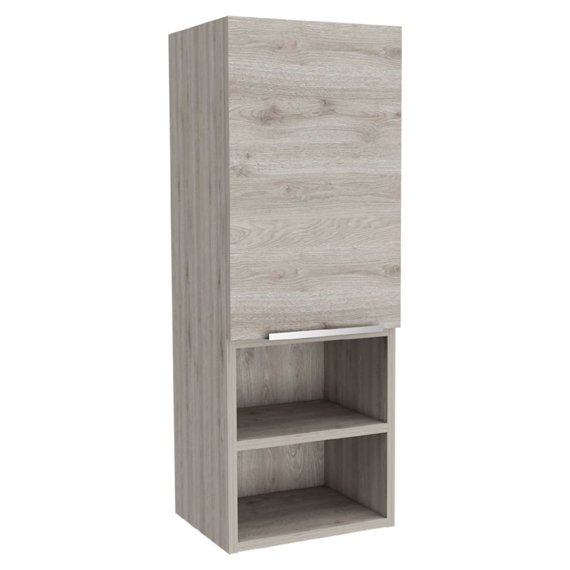 2-Shelf Bathroom Cabinet, Light Gray