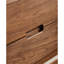 Rattan Weave Glass Door Groove Accent Cabinet