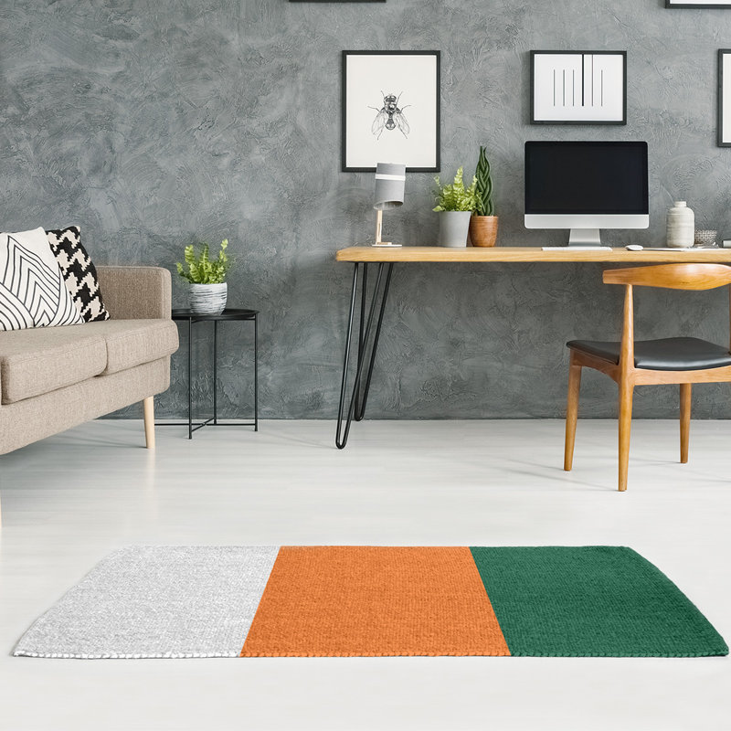 Tapis orange/vert, Rectangle 2 pi x 3 pi