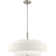 Livex Lighting Transitional Pendant Light With Fabric Shade, Adjustable Height, Steel Build, Damp Rated For Indoor Use