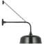 Thomas O'Brien, "Academy 20" Anchored Rex Barn Light in Matte Black with 16" White Rockhouse Shade-1978770415-1978770414