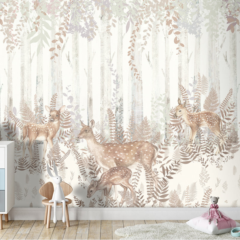 Fawn Meadow Wall Mural