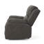 Fauteuil inclinable manuel en tissu de lin ardoise, dimensions 34,5 po x 39 po x 39 po