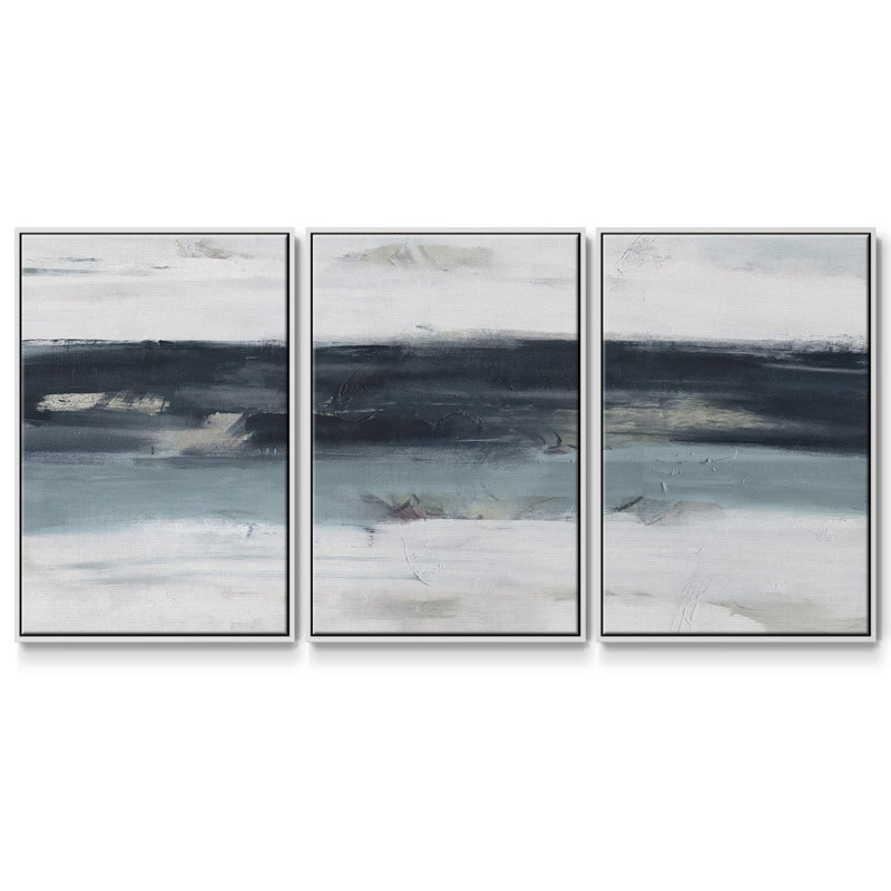 Above Us - Multi Piece Framed Canvas, H 24 po x l 48 po x P 2 po, Blanc