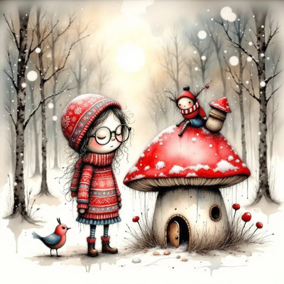 Fantaisie hivernale - conte de fée enneigé
