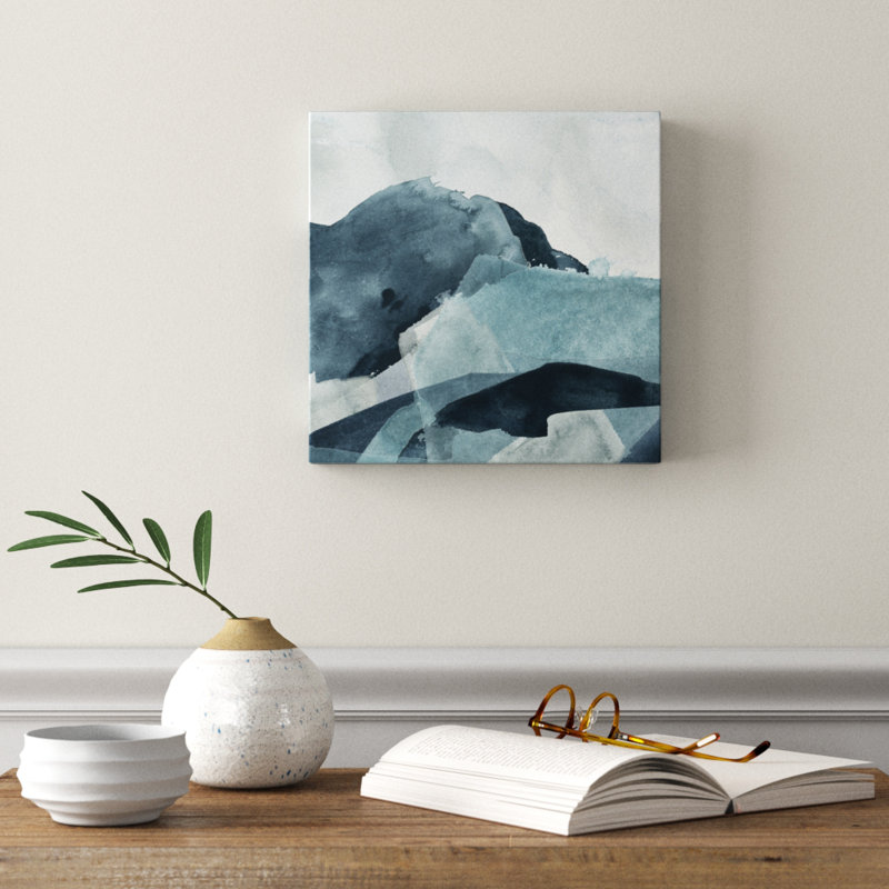 Blue Range I by June Erica Vess - Wrapped Canvas Painting, 30cm H x 30cm W x 3.8cm D