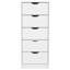 Commode Kamran, cinq tiroirs Narrows, finition blanche-1561948820