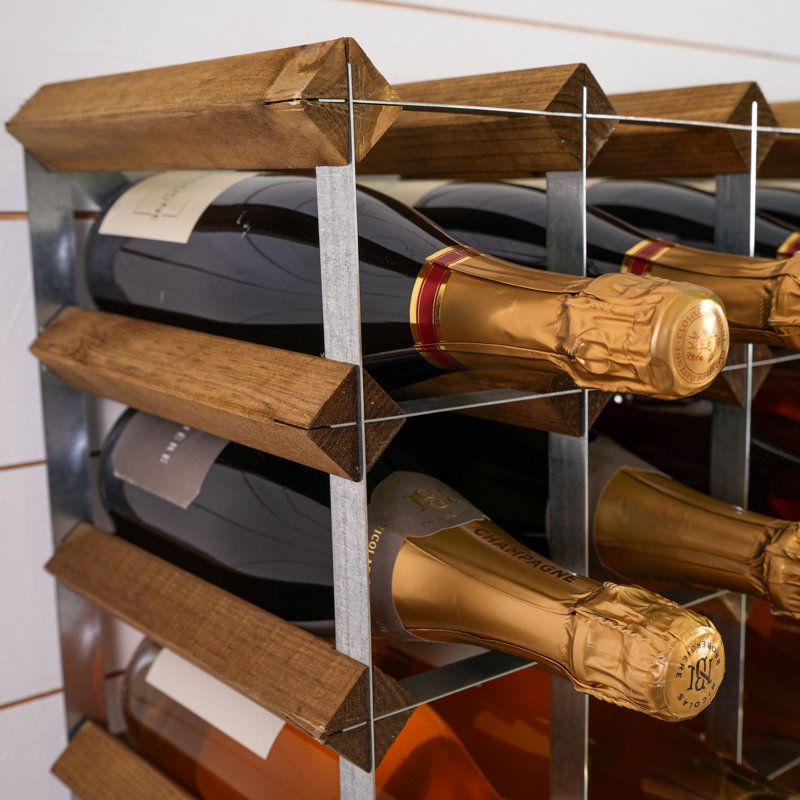 Brejon 72 Bottle Solid Wood Standard Wine Bottle Rack, Brown