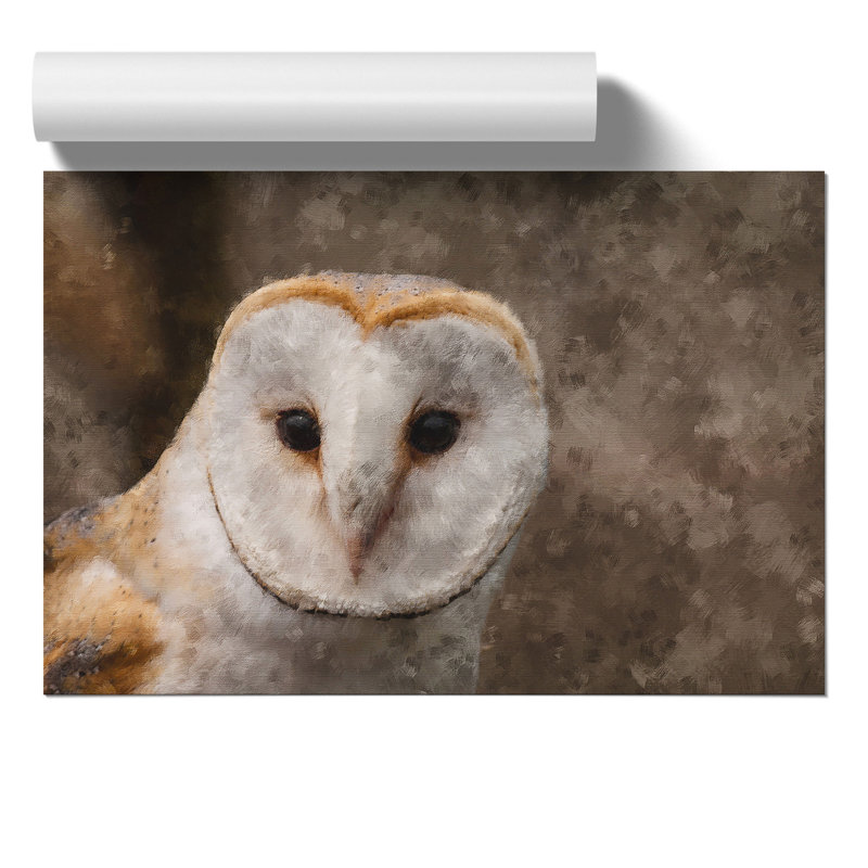 Barn Owl Painting - Frameless Print, 21cm H x 30cm W x 0.1cm D