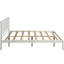 Lit plateforme double sans sommier requis, blanc, avec tête de lit blanc et système de support-1508518914-1508518913
