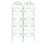 Ensemble de 4 treillis de jardin en métal antirouille de 71 po x 19,7 po pour plantes grimpantes d'extérieur, support à fleurs - assemblage rapide, structure en fer robuste 4 treillis 71 po x 19,7 po, plantes grimpantes, support facile à installer