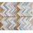 1" x 4" Marmara White Marble Herringbone / Chevron Mosaic Wall & Floor Tile