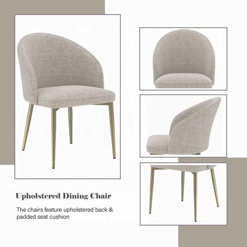 Killian Dining Table Set, Champange