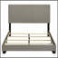 Lit rembourré Efram Taupe à panneaux complets-1418560389