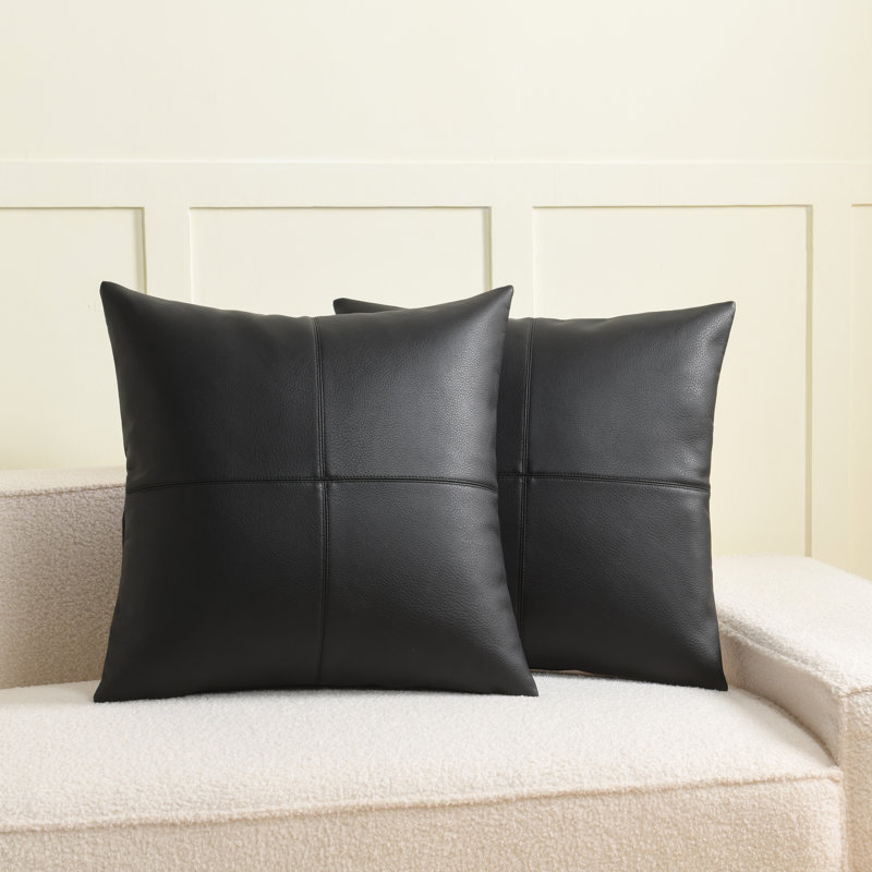Pillow Cover, Black, Square 20"