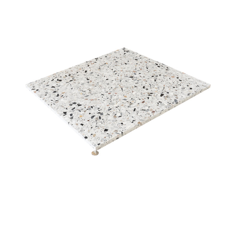 Terraforma 24 po x 24 po Terrazzo blanc adouci grand mur et plancher (7,75 pieds carrés / caisse, paquet de 2)