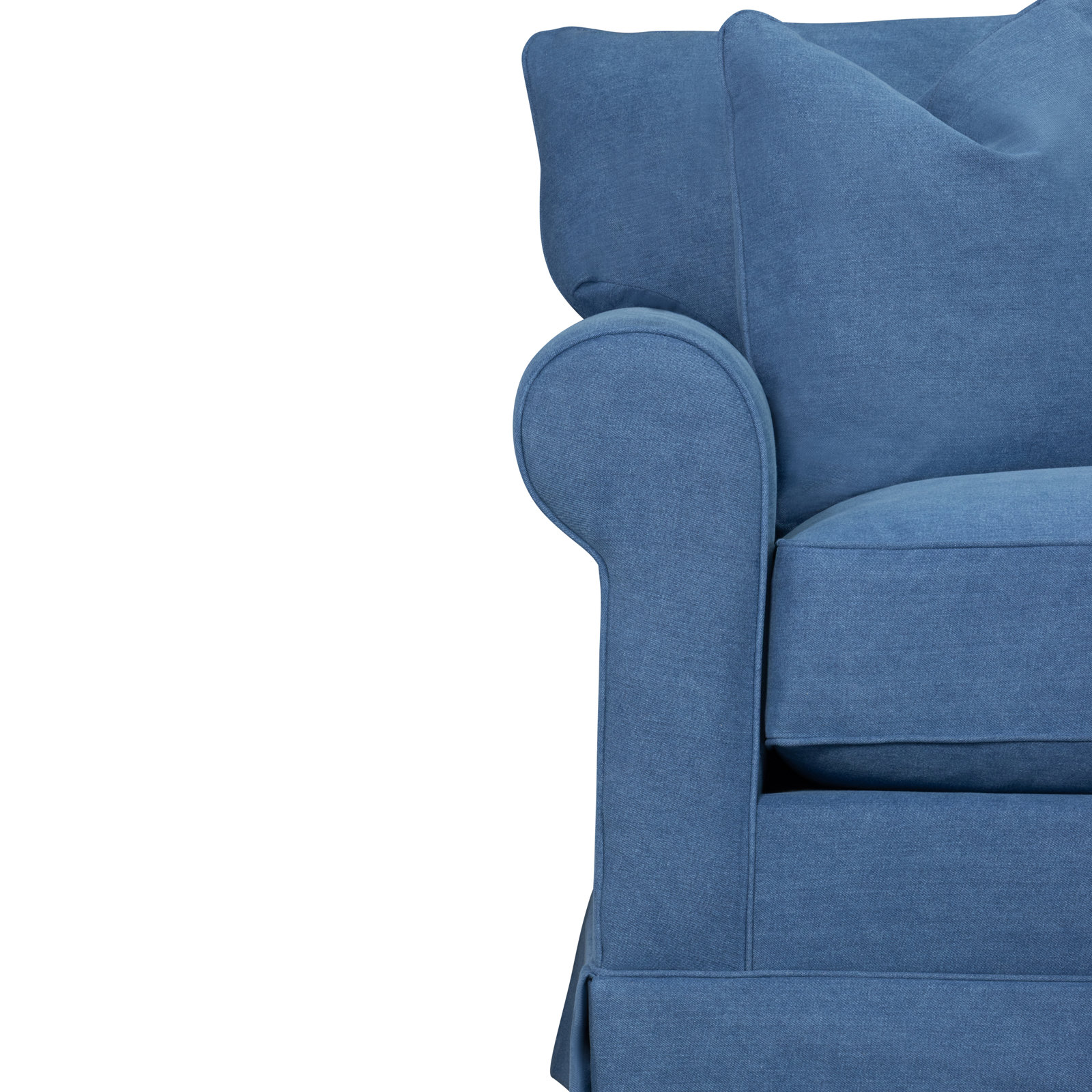 Friedman Cotton Corner Sectional, Classic Indigo Denim, Right Hand Facing