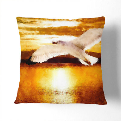 Seagull and Orange Sunset Vol.1 Scatter Cushion