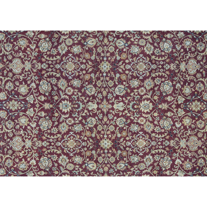 Hand-Knotted High-Quality Red and Black Area Rug