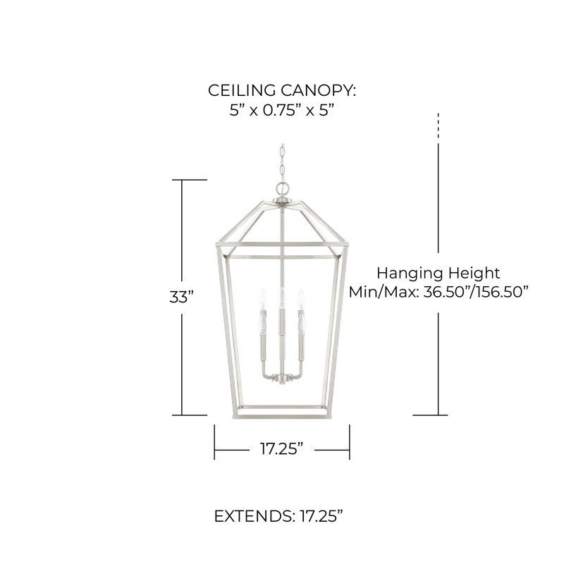 Luminaire suspendu géométrique unique à 6 lumières indépendant, Nickel brossé