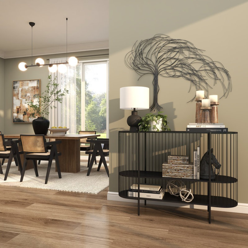 Décoration murale d'intérieur en métal pour arbre avec longue branche