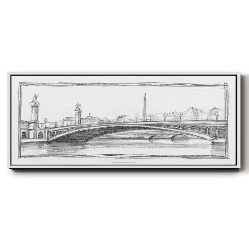 Pont Alexandre III- Framed Canvas, 24" H x 60" W