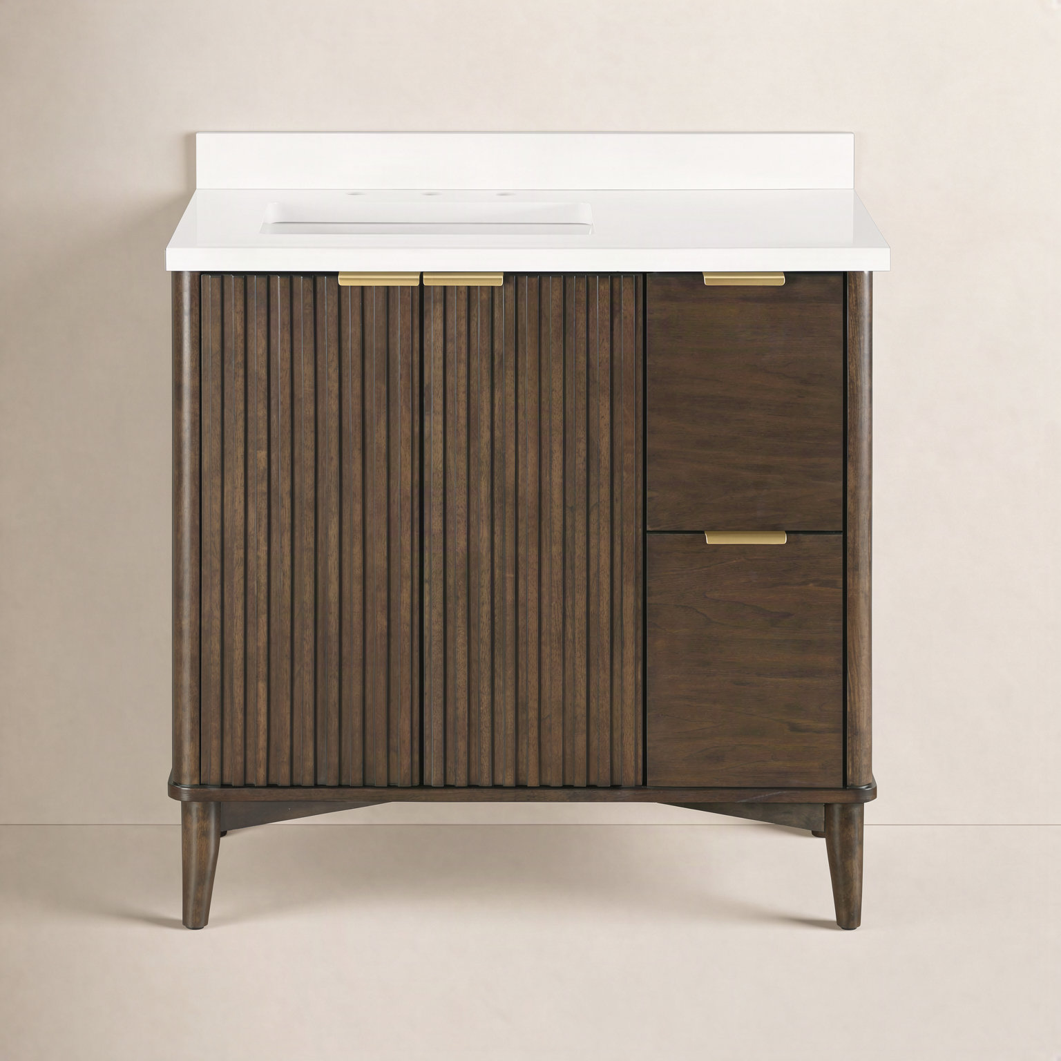 Gabi 36" Single Bathroom Vanity, Dark Walnut