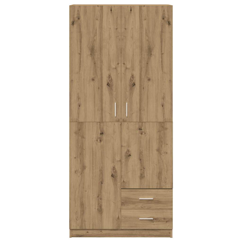 Andrin 2 Door Manufactured Wood Wardrobe, Artisan Oak