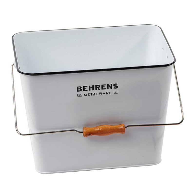 Behrens Manufacturing Decorative Bin, 13, White