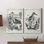 Toile tendue avec châssis Linocut I-Premium Gallery - prête à être accrochée-108963772