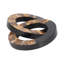 Decorative Two Tone Interlocking Ring for Home Decor – Modern Decorative Object for Shelf Styling or Living Room Decoration – 20", Brown