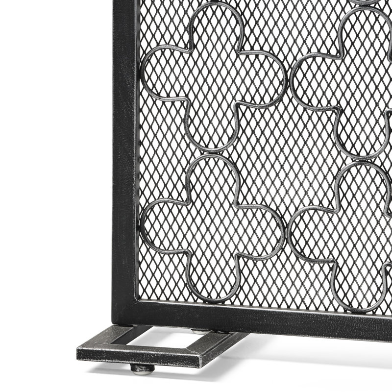 Écran de protection noir pour foyer brossé