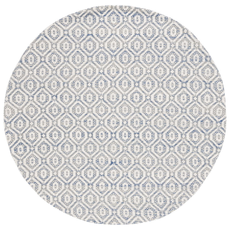 Tapis géométrique tissé à la main Marbella, Rond 6 pi