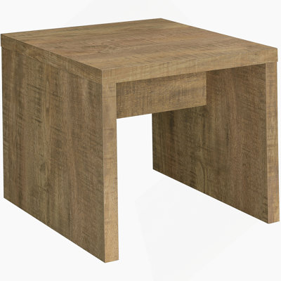 Square Side Table, Farmhouse End Table For Indoor