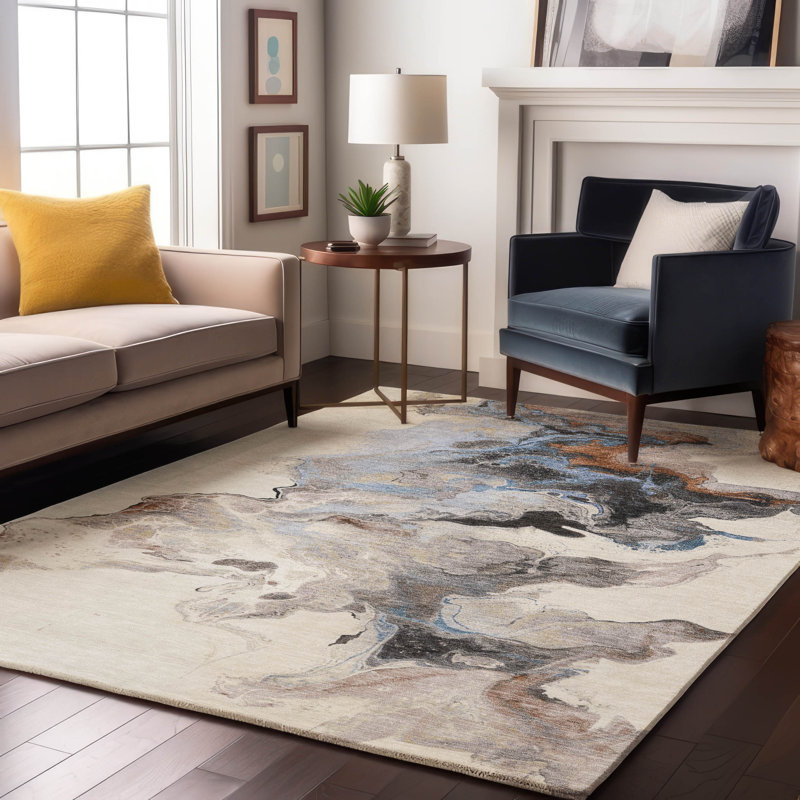 Premium Machine Washable Mehara AMF1688 Abstract Rug, Rectangle 10' x 14'