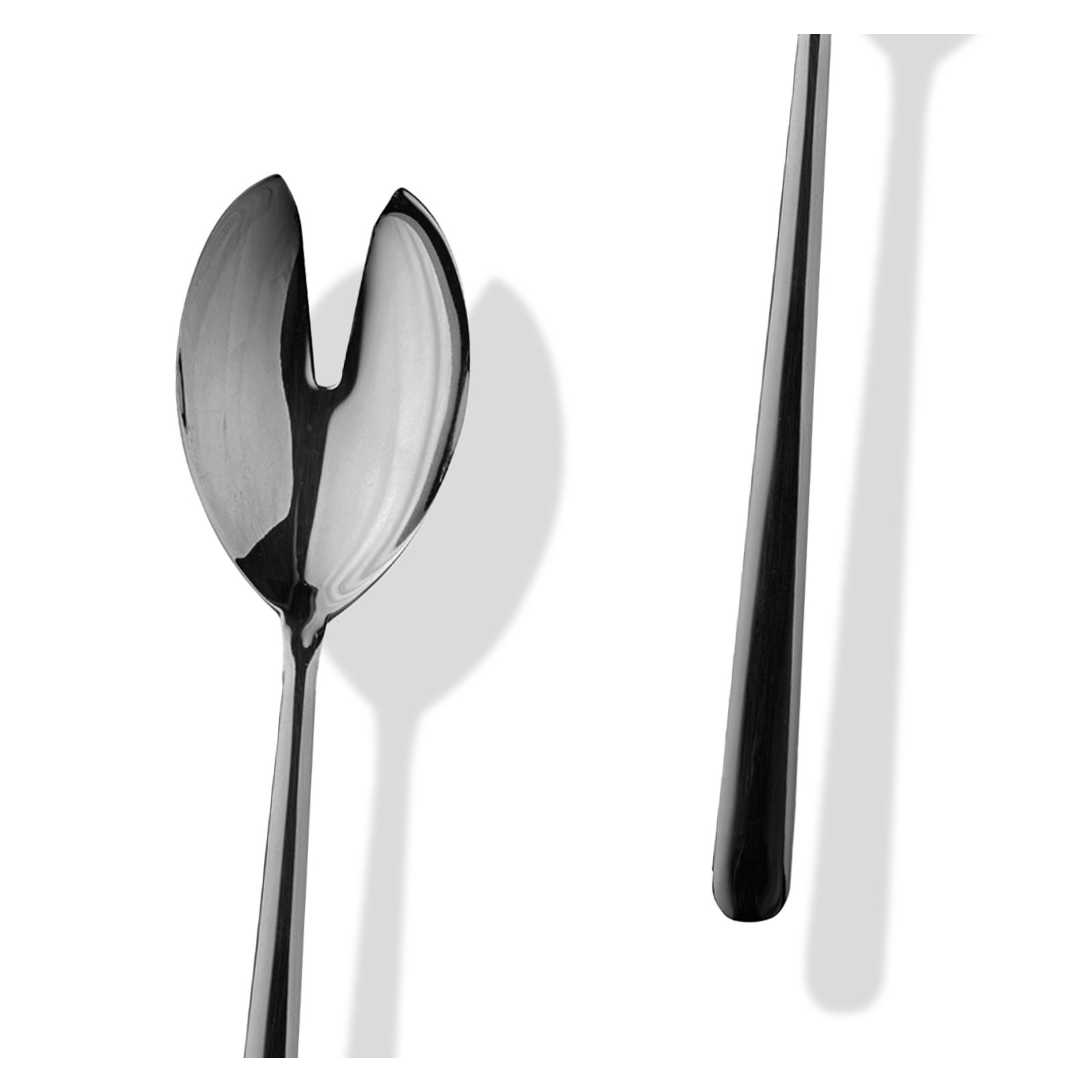 Salad Servers (Fork and Spoon) Linea, Black Gold