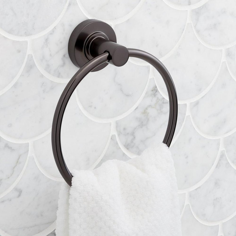 Lexia 6-5/16" Wall Mounted Towel Ring, Gunmetal
