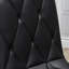 Chaises de salle à manger modernes de 4 personnes, siège recouvert de cuir d'unité centrale, pieds robustes en métal, 4 chaises noires pour la chambre, expérience confortable, facile à assembler-1402042654