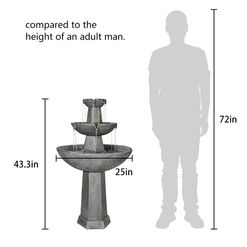 Fontaine de sol résistante aux intempéries Kunashe